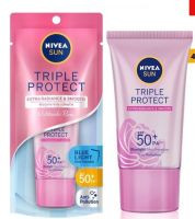 Kem Chống Nắng Nivea Dưỡng Sáng Mịn Hoa Hồng Hokkaido 40ml Triple Protect Extra Radiance & Smooth SPF50+ PA+++